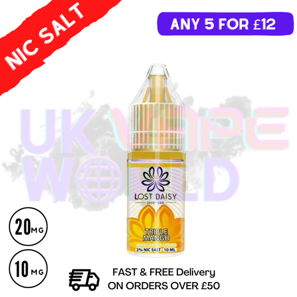 Triple Mango LOST Daisy Nic Salt 10ML eLiquid - UK Vape World