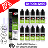 Apple VU9 E-Liquid Juice 10ml Nic Eliquid - 10 x 10ML BUNDLE