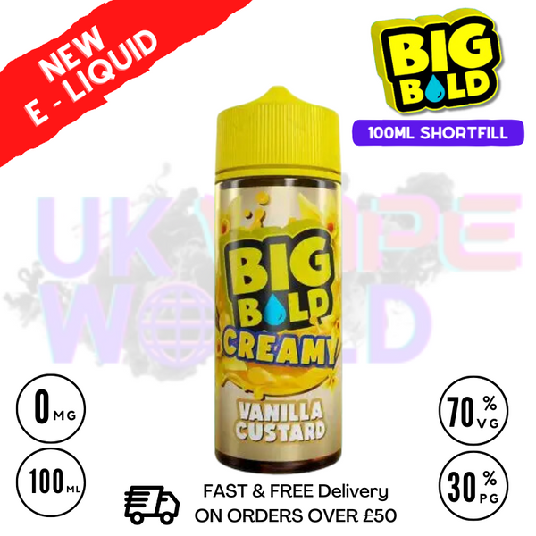 Vanilla Custard Big Bold Vape Juice 100ml - UK Vape World