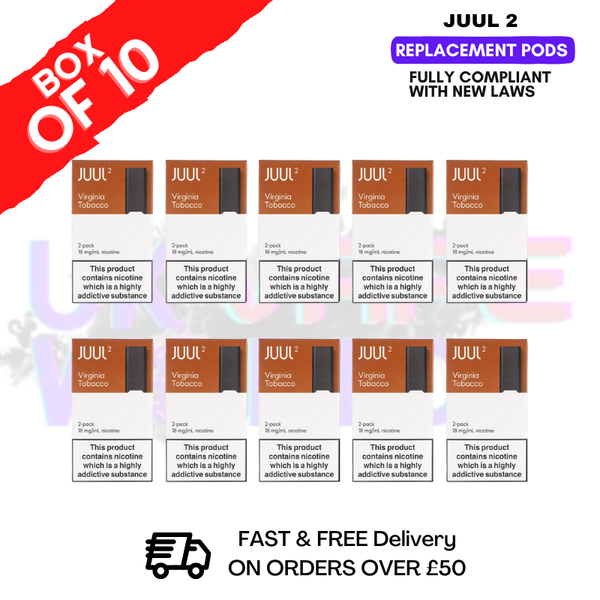 Virginia Tobacco Juul 2 Pods Box of 10 - £59.99 - ukvapeworld
