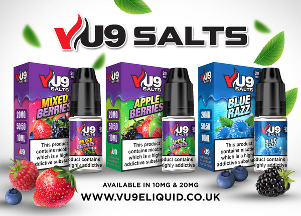 Vu9 Pod Salts 10ml 20mg Pack of 3 UK VAPE WORLD