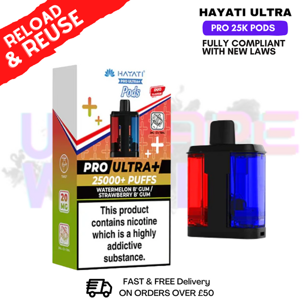 Hayati 25K Replacement Pods Pro Ultra Plus