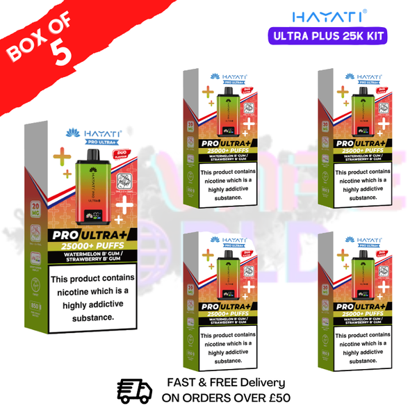 Box Of 5 - Hayati 25K Puff Pro Ultra Prefilled Kit - ONLY £42.99