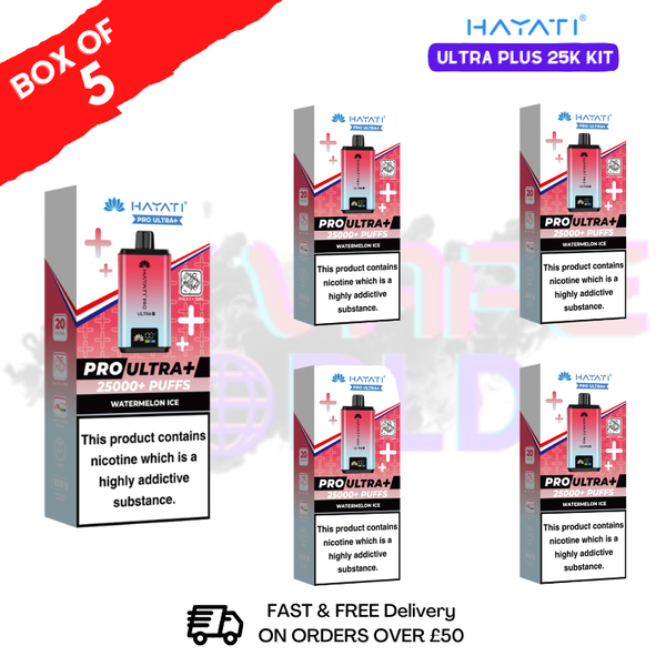 Box Of 5 - Hayati 25K Puff Pro Ultra Prefilled Kit - ONLY £42.99