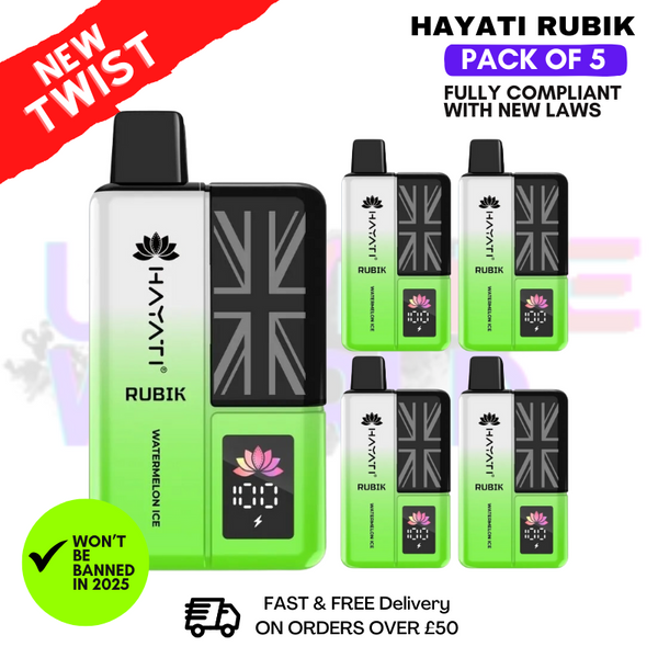 Hayati Rubik 7000 Puff Watermelon ICE