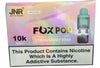 JNR FOX POD packaging for strawberry kiwi flavor with nicotine warning.