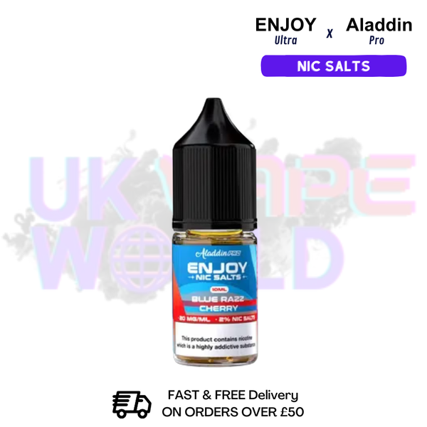 Shop Blue Razz Cherry Enjoy Ultra X ALADDIN Nic Salt - UK Vape World