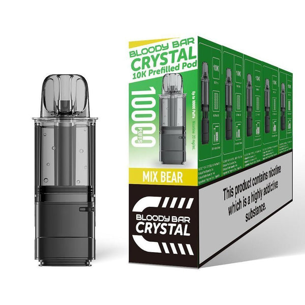 Bloody Bar Crystal 10k Replacement Pods Pack of 5 Mix Bear