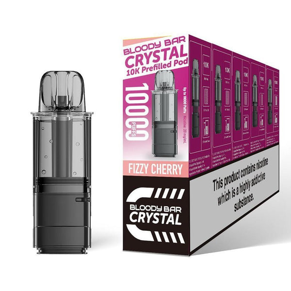 Bloody Bar Crystal 10k Replacement Pods Pack of 5 Fizzy Cherry