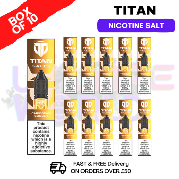 Caribbean Cooler Titan 10ml Nic Salt BOX OF 10 - ukvapeworld