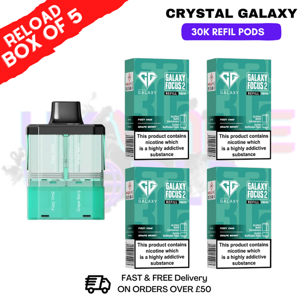 Shop Fizzy Vim2 Crystal Galaxy 30K Replacement Pods Box Of 5 - Ukvapeworld
