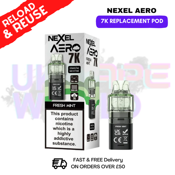 Fresh MintNexel Aero 7K Replacement Pods - ukvapeworld