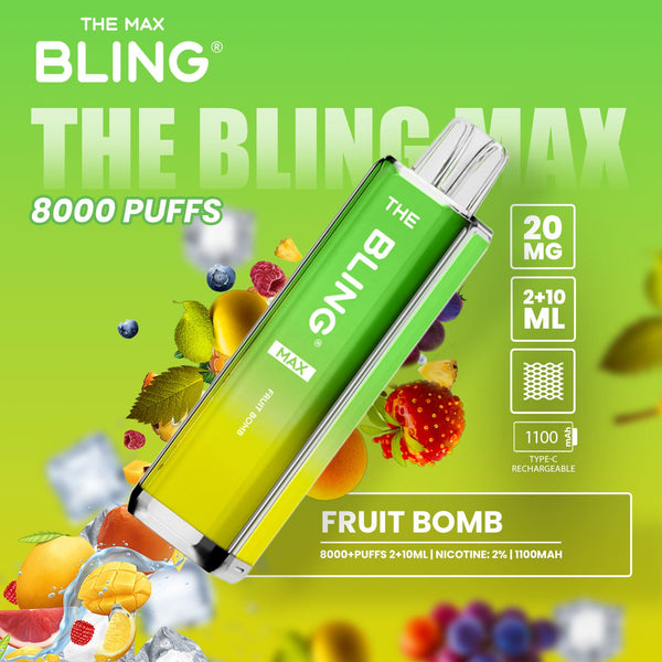The Bling Max 8000 Puffs Prefilled Pod Vape - Starting From £7.60