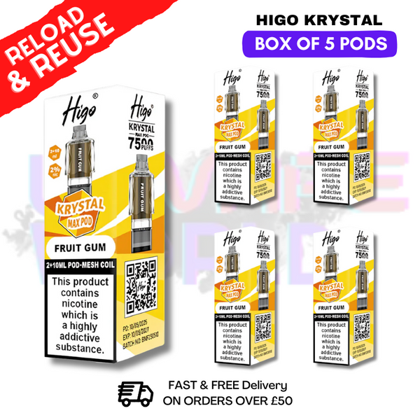 Fruit Gum Krystal Higo Max Replacement Pods BOX OF 5 - ukvapeworld
