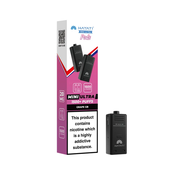 Hayati Mini Ultra 1500 Replacement Pods - Pack Of 5