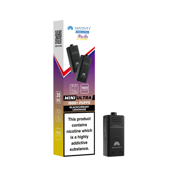 Hayati Mini Ultra 1500 Replacement Pods - Pack Of 5