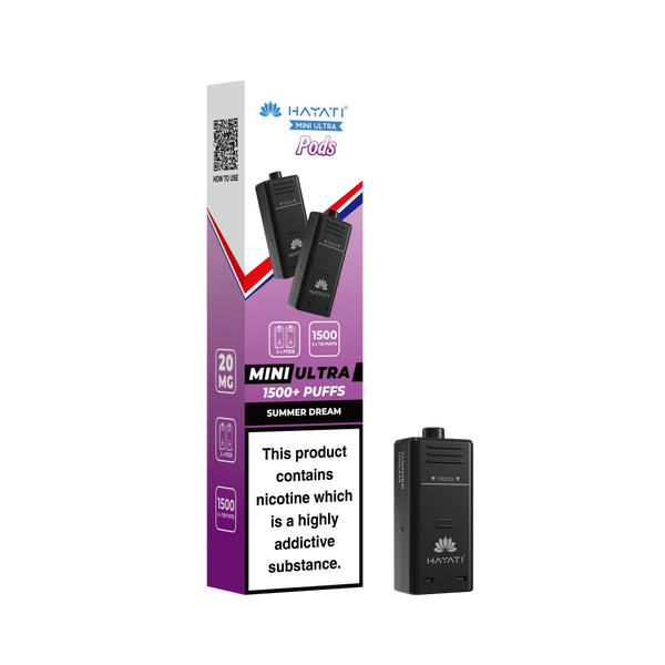Hayati Mini Ultra 1500 Replacement Pods - Pack Of 5