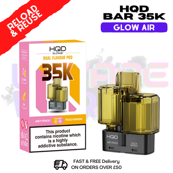 Juicy PeachHQD 35K Glow Air Replacement Pods - ukvapeworld