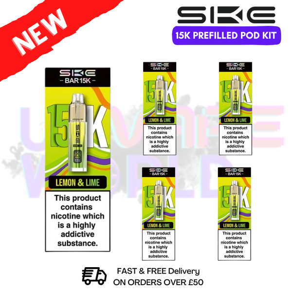 Lemon & Lime SKE 15K Puff Prefilled Pod Kit Box of 5 - ukvapeworld