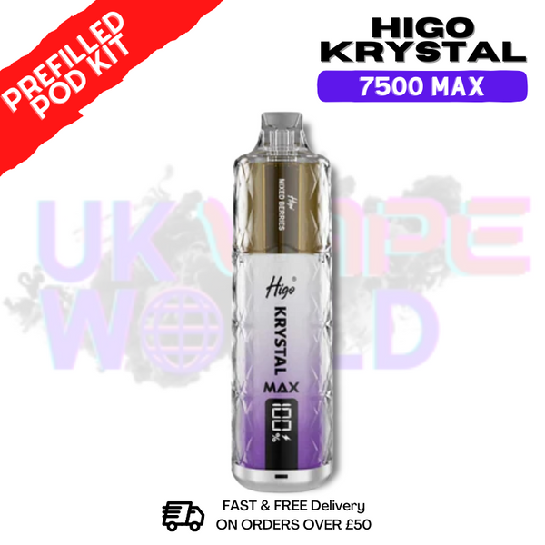 Mixed Berries Krystal Higo 7500 Max Prefilled Pod Kit - ukvapeworld