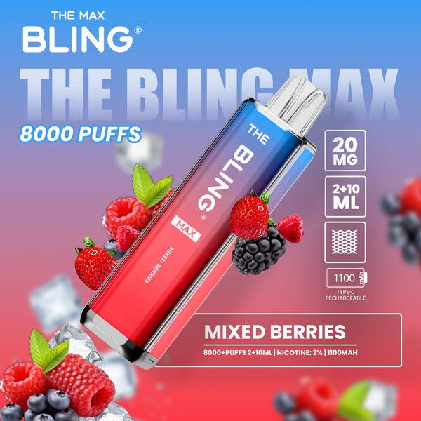 The Bling Max 8000 Puffs Prefilled Pod Vape - Starting From £7.60
