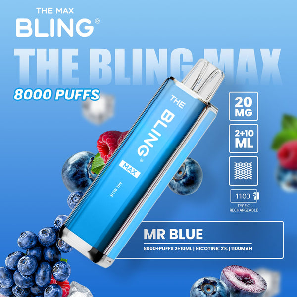 The Bling Max 8000 Puffs Prefilled Pod Vape - Starting From £7.60