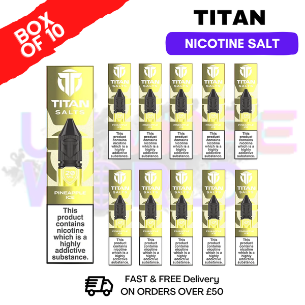 Pineapple Ice Titan 10ml Nic Salt BOX OF 10 - ukvapeworld