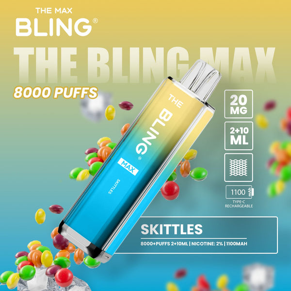 The Bling Max 8000 Puffs Prefilled Pod Vape - Starting From £7.60