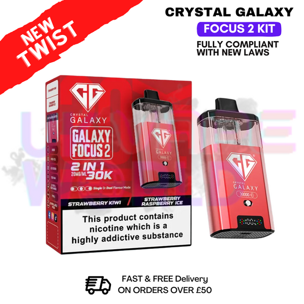 shop Strawberry Kiwi Crystal Galaxy 30K Focus 2 Puff Kit - ukvapeworld