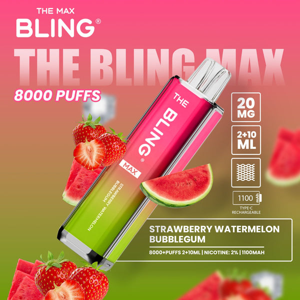 The Bling Max 8000 Puffs Prefilled Pod Vape - Starting From £7.60