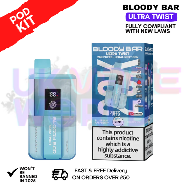 Blueberry Raspberry Bloody Bar 20K Prefilled Pod Kit