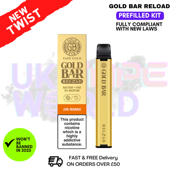 24K Mango Gold Bar Reload Prefilled Pod Kit