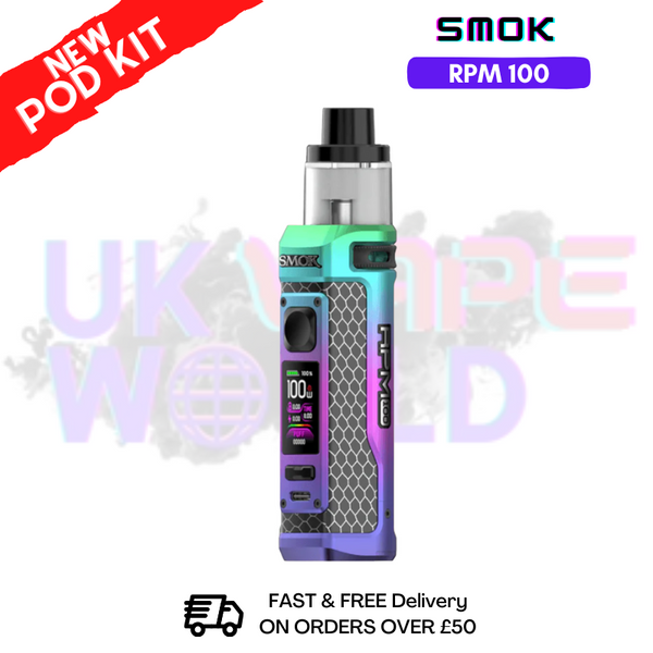 Matte 7-color Plating Smok Rpm 100 Pod Kit + Free Nic Salt (PRICE £24.99) - ukvapeworld