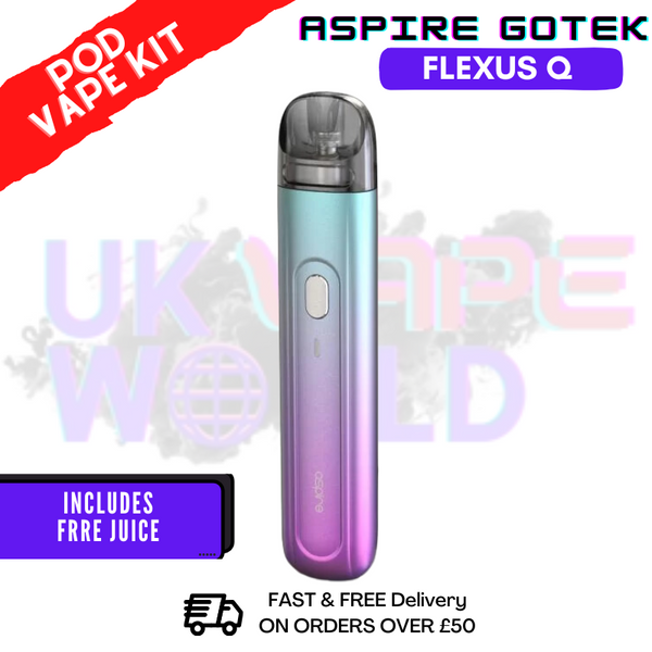 Aquamarine Gradient Flexus Q Pod Kit + Free 2x Salt