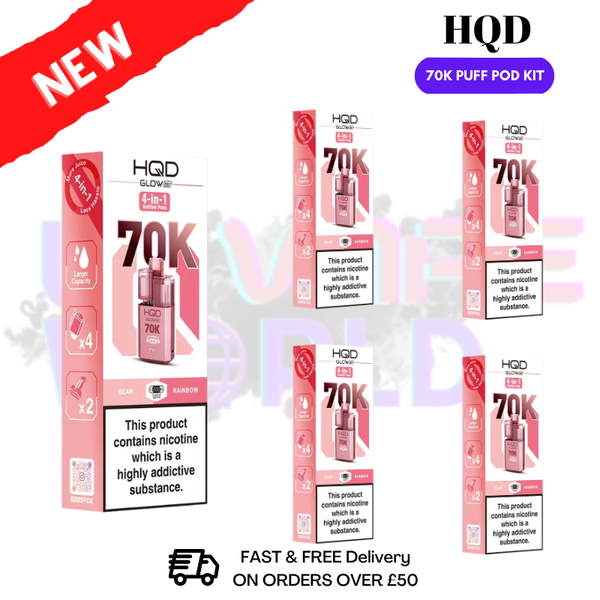 Bear HQD Glow Air 70k Vape Kit Box of 5