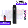 Black Uwell Caliburn A2 Pod Vape Kit + Free 100ML Eliquid - UK Vape World