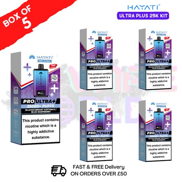Box Of 5 - Hayati 25K Puff Pro Ultra Prefilled Kit - ONLY £42.99