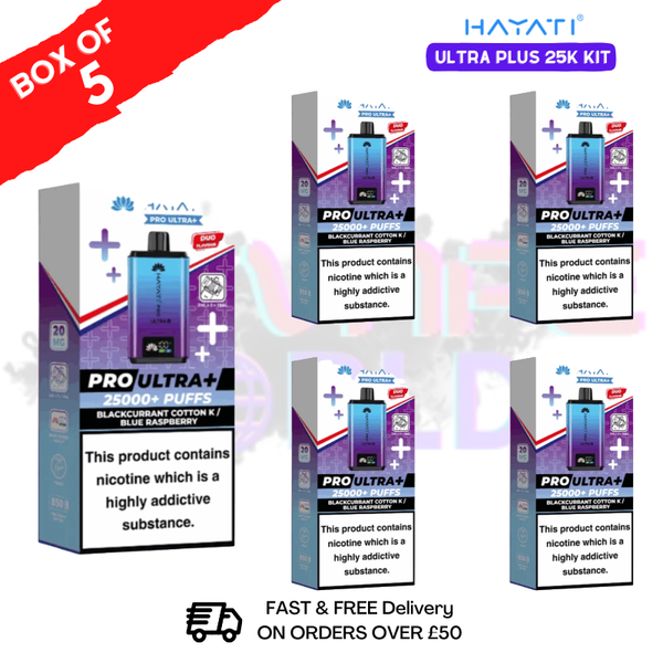 Box Of 5 - Hayati 25K Puff Pro Ultra Prefilled Kit - ONLY £42.99