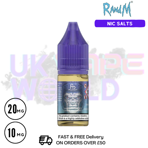 Blue Razz Kush RandM Tornado 7000 Nic Salt 10ML eLiquid