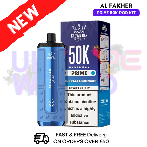 Shop Blue Razz Lemonade Al Fakher 50K HyperMax Prefilled Pod Kit - 3 For £30
