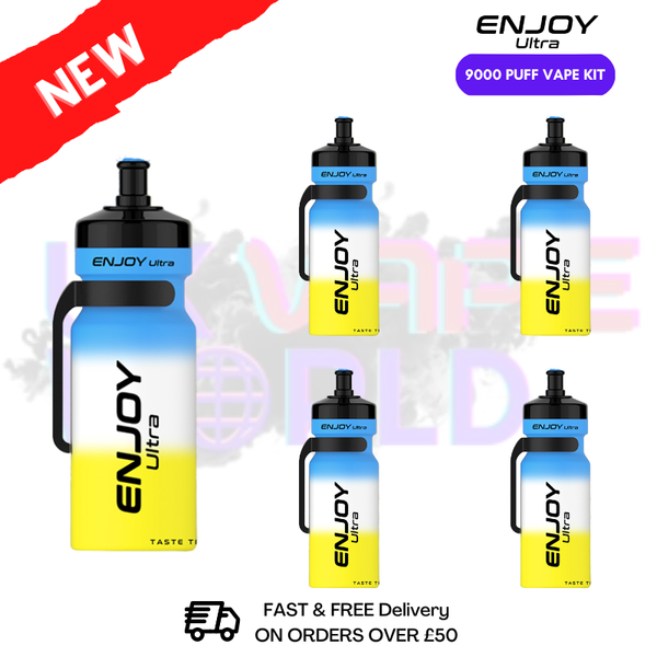 Blue Razz Lemonade Enjoy Ultra 9000 Puff Vape Kit Box Of 5 - ukvapeworld