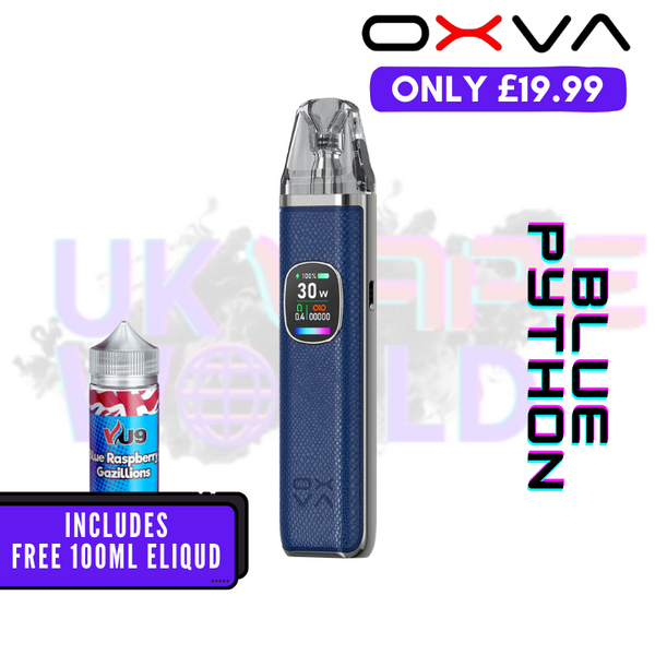 Blue Python Oxva Xlim Pro 2 Pod Kit + Free 100ML Liquid - UK Vape World