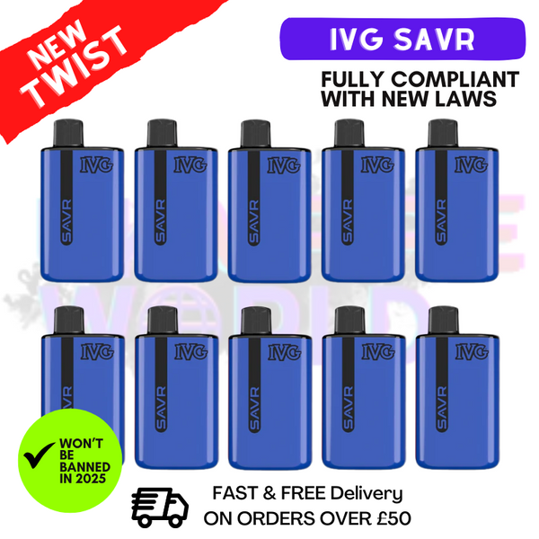 Blue Raspberry ICE IVG Savr 3K Puff Box Of 10