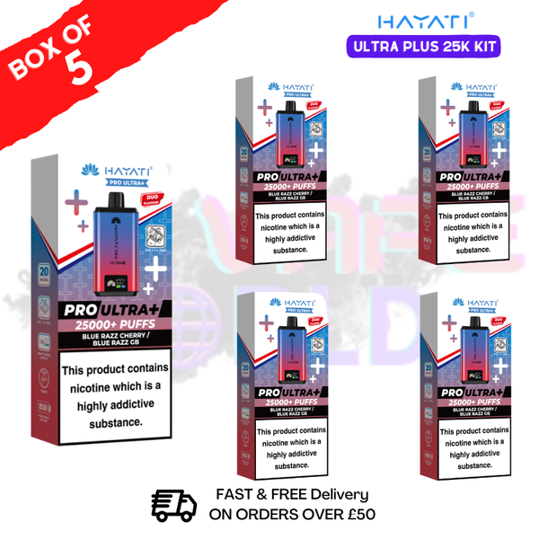 Box Of 5 - Hayati 25K Puff Pro Ultra Prefilled Kit - ONLY £42.99