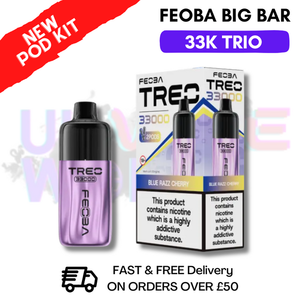 Blue Razz Cherry Feoba Treo 33K Puff Pod Kit