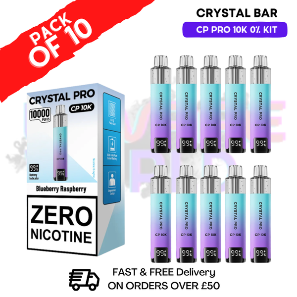 Blue Raspberry CP Pro 10K ZERO Nic Kits Box Of 10