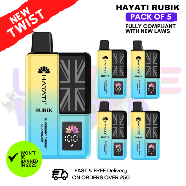 Hayati Rubik 7000 Puff Blueberry Cherry Cranberry