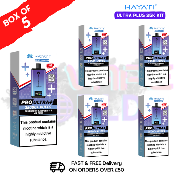 Box Of 5 - Hayati 25K Puff Pro Ultra Prefilled Kit - ONLY £42.99