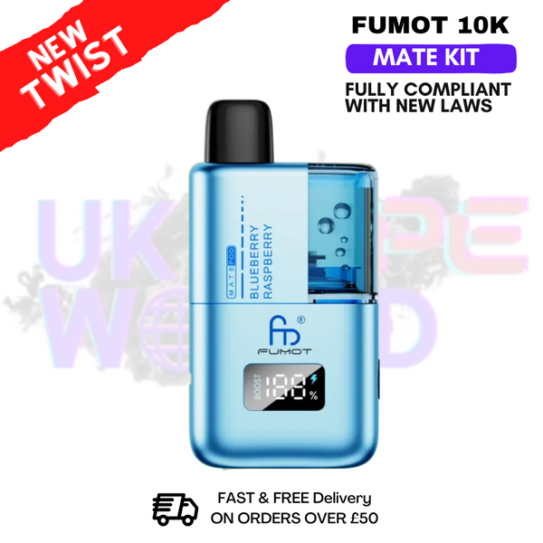 Blueberry Raspberry Fumot Mate 10K Puff Prefilled Pod Kit - ukvapeworld