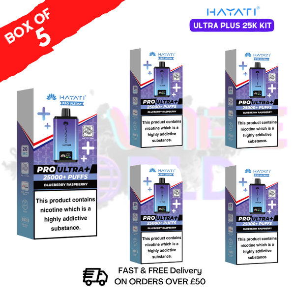 Box Of 5 - Hayati 25K Puff Pro Ultra Prefilled Kit - ONLY £42.99